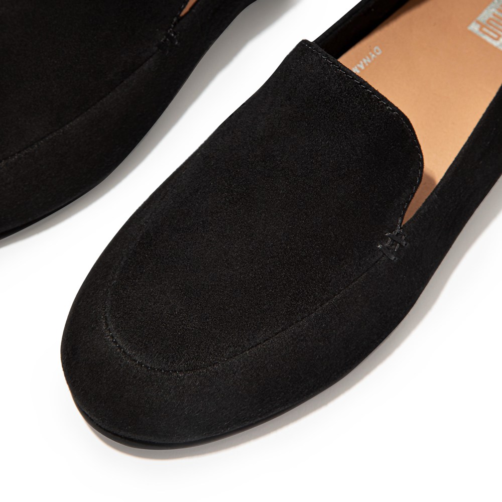 Fitflop Womens Loafers Black - Lena Suede - NK3857461